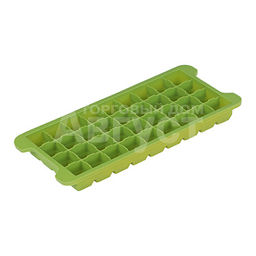 Форма для льда Vetta 856-241 прямоугольная, 36 ячеек 26,5*13,4*2,6 см, силикон, зеленый
