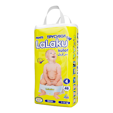 Подгузники LALAKU трусики 7-14кг, размер 4, 46 шт