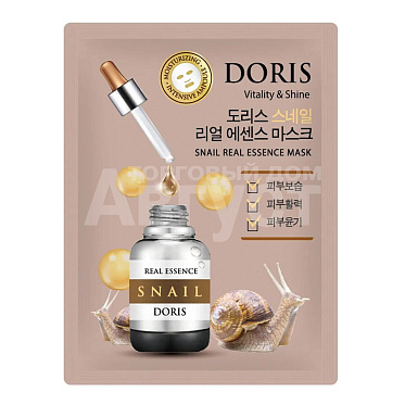 Маска для лица Doris тканевая, с муцином улитки, 25 мл