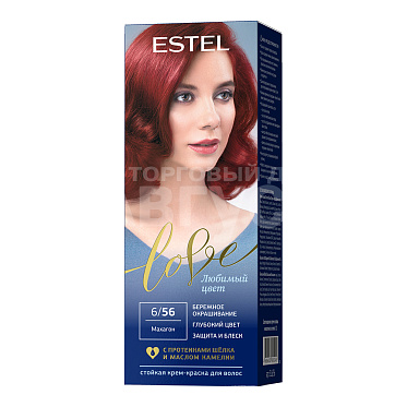 Крем-краска для волос Estel Love тон 6/56, махагон