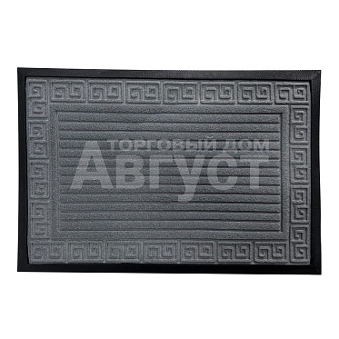 Коврик дверной 11410 влаговпитывающий, Бургунь 60*90 см, основание: резина,лицевая сторона - полиэстер, серый