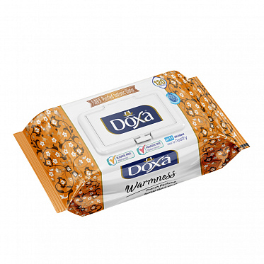 Влажные салфетки DOXA Теплота, клапан, 120 шт