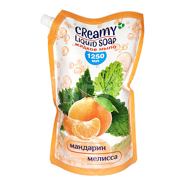 Мыло жидкое Creamy мандарин и мелисса, 1, 25 л