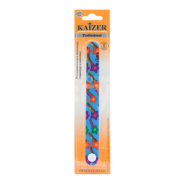 Пилочка маникюрная Kaizer 703033 шлифовочная прямая, 180/220, в ассортименте
