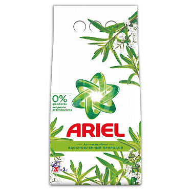 Стиральный порошок Ariel Вербена для белого белья, автомат, 3 кг