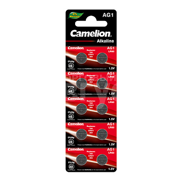 Батарейка Camelion АG1 BL10 LR621, 364, алкалиновая, 1 шт