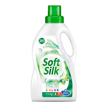 Гель для стирки Soft Silk цветного белья, 1,5 кг
