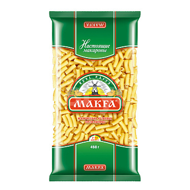 Макароны Makfa Рожки гладкие (Ригатоны), 400 г