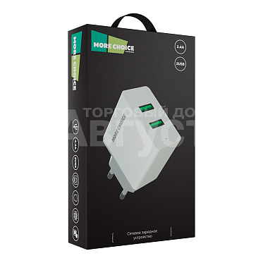Зарядное устройство MoreChoice NC11 2USB 2.4 A, Black