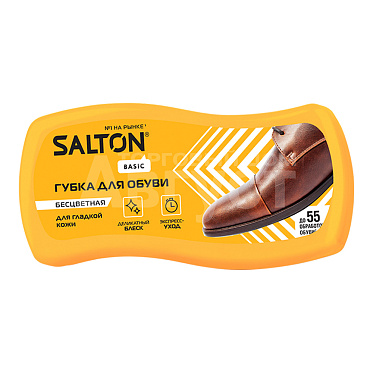 Губка для обуви Salton волна, из гладкой кожи, бесцветная