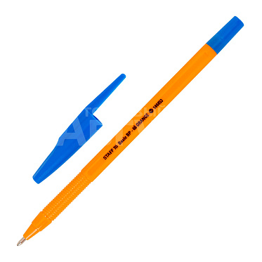 Ручка шариковая Staff Basic BP-66 ORANGE корпус оранжевый, линия псьма 0,5мм, синяя, 1 шт