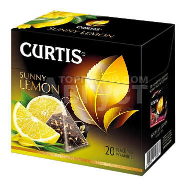 Чай черный Curtis Sunny Lemon, в пирамидках, 20 пакетиков