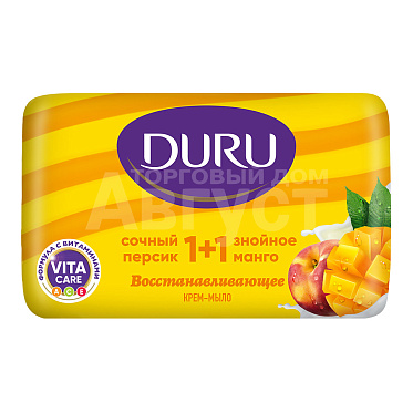 Мыло Duru 1+1 80г Манго и Персик