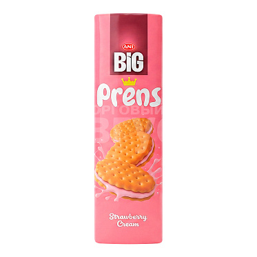 Печенье-сэндвич Prenc, с клубничным кремом, 500 г