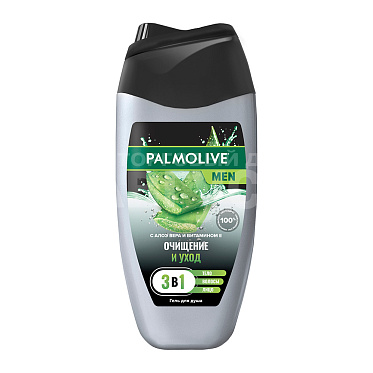 Гель для душа Palmolive 3в1 Men Очищение и Уход, Алоэ, мужской, 250 мл