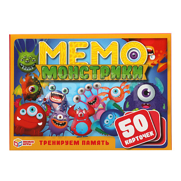 Настольная игра Умные игры 4630115527268 Мемо, Монстрики, тренируем память,50 карточек