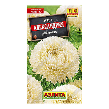 Семена цветов АЭЛИТА Астра Александрия кремовая, цп, 0,1 г