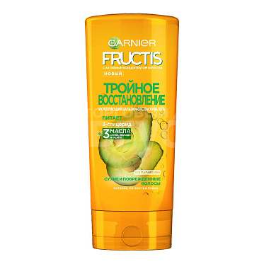 Бальзам для волос Fructis Тройное восстановление для поврежденных и ослаблен, 387 мл