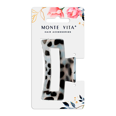 Краб для волос 457003 MONTE VITA глянцевый 8,5 см, в ассортименте