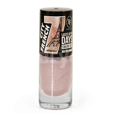 Лак для ногтей Triumf Color Gel City French Нюдовый с шиммером, тон 363, 8 мл