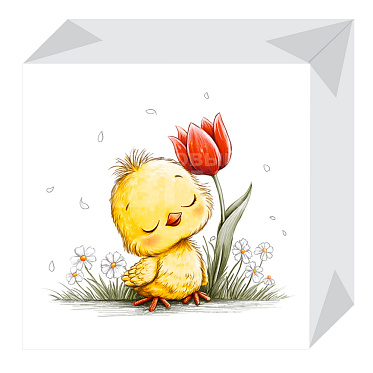 Салфетки бумажные Bouquet Art 2-х слойные, 20*20 см, Милый цыпленок, 30 листов