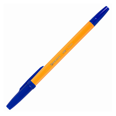 Ручка Brauberg 143331 ORANGE Line корпус оранжевый, узел 1 мм, линия письма 0,5 мм, синий