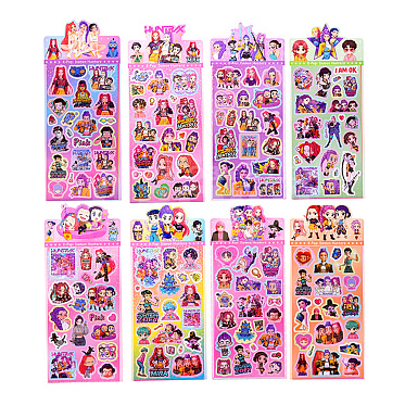 Наклейки M-20799 K-pop, 18 дизайнов 9.5*22.5 см