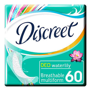 Прокладки ежедневные Discreet Alldays Deo Water Lily Multiform, 60 шт