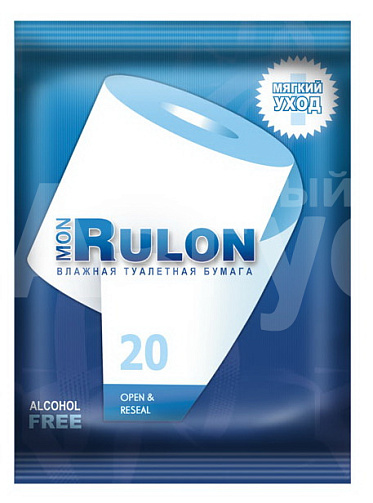 Бумага туалетная влажная Mon Rulon, 20 шт
