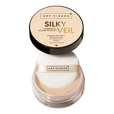 Пудра рассыпчатая Art-Visage Silky Veil, Сияющая, тон 303, 10 г