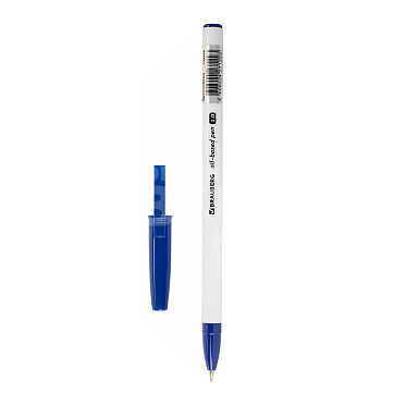 Ручка шариковая масляная Brauberg 143419 Stick Medium игольчатый наконечник 1 мм, линия 0,5 мм, синяя, 1 шт