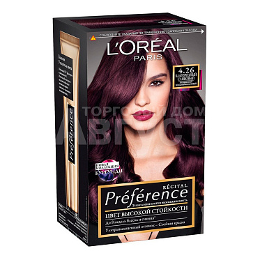 Краска для волос L'Oreal Preference Recital тон 4.26, благородный сливовый