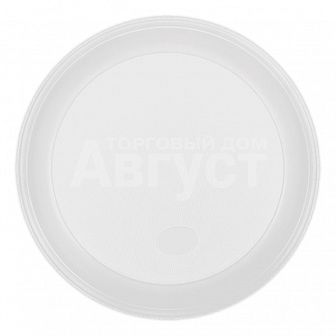 Одноразовая посуда тарелка 2029 205 мм, полистирол, белая, 12 шт