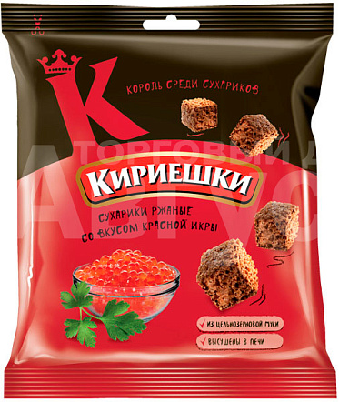 Сухарики Кириешки Baguet Красная икра, 40 г