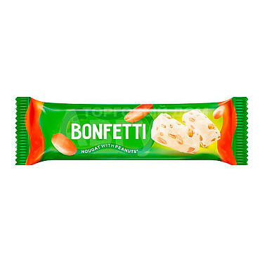 Батончик Bonfetti нуга с добавлением арахиса, 25 г