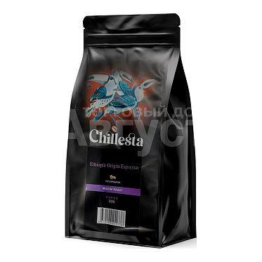Кофе Chillesta Ethiopia origin espresso, арабика 100,% зерновое, пакет, 250 г