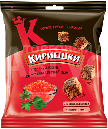Сухарики Кириешки Baguet Красная икра, 40 г