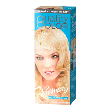 Гель-краска для волос Estel Цветель Vital Quality Color тон 118, яркий блондин