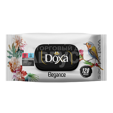 Влажные салфетки DOXA Элегантность, клапан, 120 шт