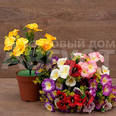 Цветы искусственные F49-55 букет Вьюнок, 6 веток, 30 см