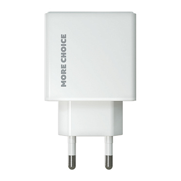 Зарядное устройство MoreChoice NC61 СЗУ USB+Type-C PD 20W+QC3.0 3.0A, белый
