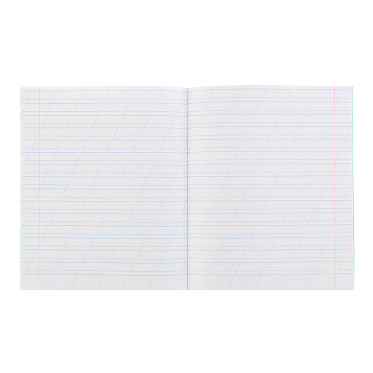 Тетрадь 1160104 12листов, косая линия, Зеленая обложка, 1 шт