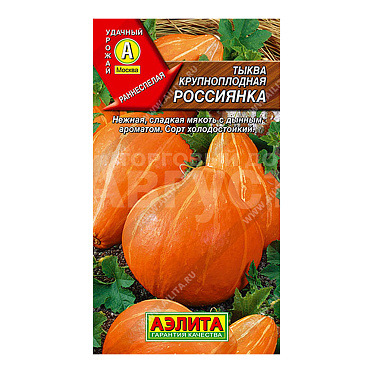 Семена АЭЛИТА тыква крупноплодная Россиянка, цп, 1 г