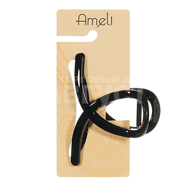 Краб для волос WAT25812-158 Ameli петлеобразный с глянцем 8,5х16х2,5