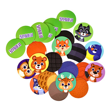 Настольная игра 58468 Карточки с картинками Зумики, Лес