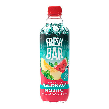 Вода газированная Fresh Bar Melonade Mojito,безалкогольный,сильногазированный, 0,48 л