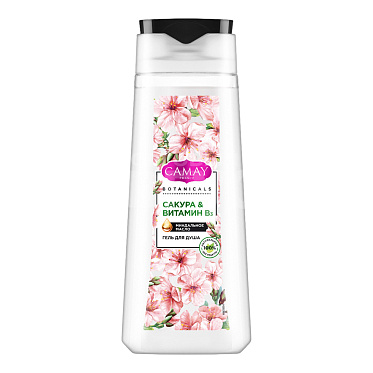 Гель для душа Camay BOTANICALS Японская сакура без парабенов, 250 мл