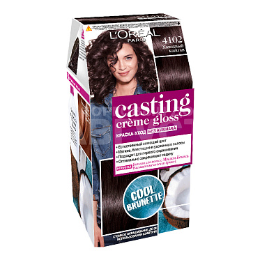 Краска для волос L'Oreal Casting Creme Gloss без аммиака тон 4102, холодный каштан