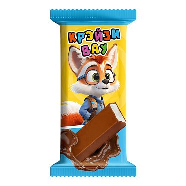 Шоколадный батончик CRAZYWOW со вкусом ваниль, 18 г