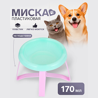 Миска для животных 10917196 На подставке/на ножках, 170 мл